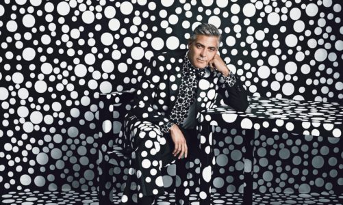 George Clooney styling By Yayoi Kusama for W Magazine